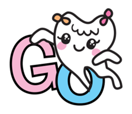 cute kawaii tooth sticker #13849843