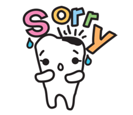 cute kawaii tooth sticker #13849844