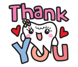 cute kawaii tooth sticker #13849846