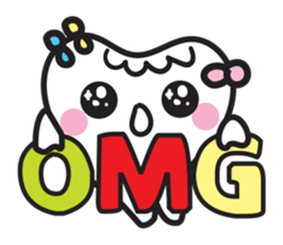 cute kawaii tooth sticker #13849847