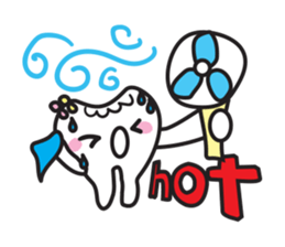 cute kawaii tooth sticker #13849855