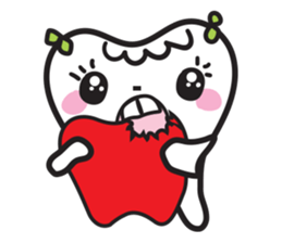 cute kawaii tooth sticker #13849857
