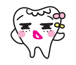 cute kawaii tooth sticker #13849860