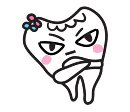 cute kawaii tooth sticker #13849877