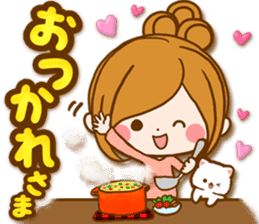 Leisurely a girlfriend .Happy winter sticker #13850319