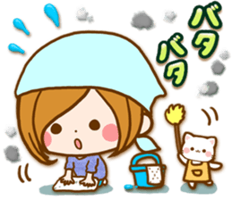 Leisurely a girlfriend .Happy winter sticker #13850328