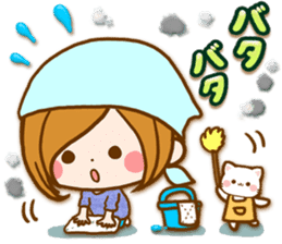 Leisurely a girlfriend .Happy winter sticker #13850328