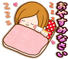 Leisurely a girlfriend .Happy winter sticker #13850331