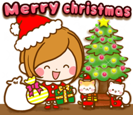 Leisurely a girlfriend .Happy winter sticker #13850335