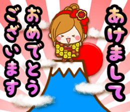 Leisurely a girlfriend .Happy winter sticker #13850342