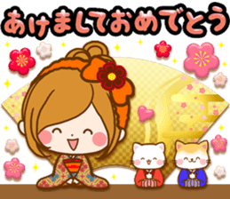 Leisurely a girlfriend .Happy winter sticker #13850343