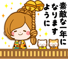 Leisurely a girlfriend .Happy winter sticker #13850348