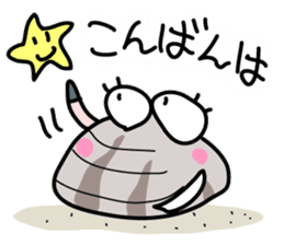 Short-necked clam Asariko chan sticker #13850824