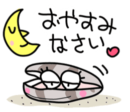Short-necked clam Asariko chan sticker #13850825