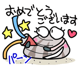 Short-necked clam Asariko chan sticker #13850829