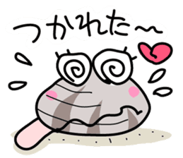 Short-necked clam Asariko chan sticker #13850832