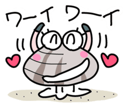 Short-necked clam Asariko chan sticker #13850834