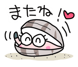 Short-necked clam Asariko chan sticker #13850838