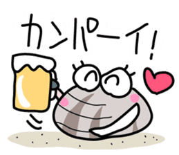 Short-necked clam Asariko chan sticker #13850845