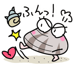 Short-necked clam Asariko chan sticker #13850847