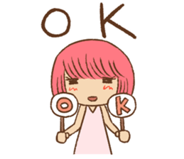 Pink Head Girl sticker #13851223