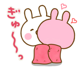 Rabbit Usahina Love winter sticker #13851288