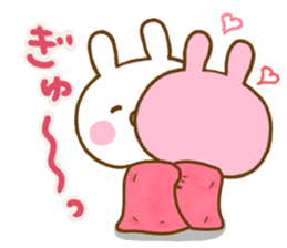 Rabbit Usahina Love winter sticker #13851288