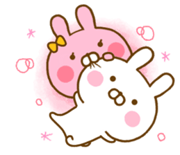 Rabbit Usahina Love winter sticker #13851291