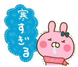 Rabbit Usahina Love winter sticker #13851299