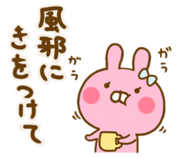 Rabbit Usahina Love winter sticker #13851303