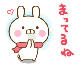 Rabbit Usahina Love winter sticker #13851305