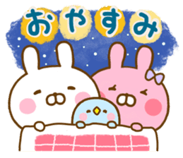 Rabbit Usahina Love winter sticker #13851307