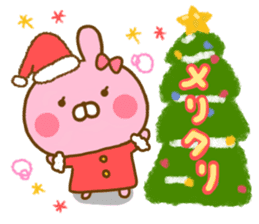 Rabbit Usahina Love winter sticker #13851318