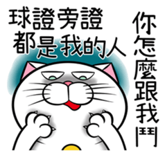 Stupid Fat White Cat 6 sticker #13851491