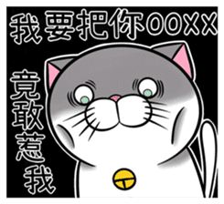 Stupid Fat White Cat 6 sticker #13851495