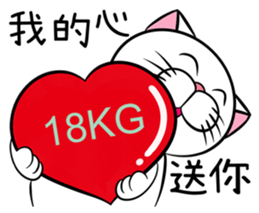 Stupid Fat White Cat 6 sticker #13851508