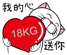 Stupid Fat White Cat 6 sticker #13851508