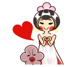 xiao mei with her brother sticker #13851798