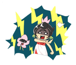 xiao mei with her brother sticker #13851801