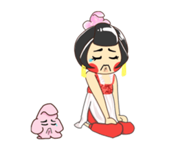 xiao mei with her brother sticker #13851803