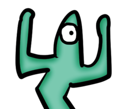 Strange creatures!! sticker #13855785