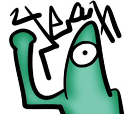 Strange creatures!! sticker #13855796