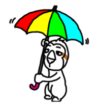 White Lazy Sloth-4 sticker #13857308