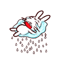 naughty rabbite 'Popo' (animation) sticker #13859183