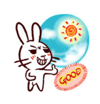 naughty rabbite 'Popo' (animation) sticker #13859194