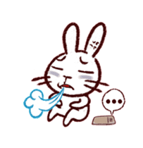 naughty rabbite 'Popo' (animation) sticker #13859205