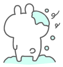 rabbit's winter sticker #13859339