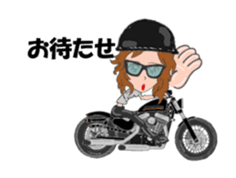 I LOVE American Motorcycle!! For Lady sticker #13859519