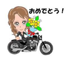 I LOVE American Motorcycle!! For Lady sticker #13859524