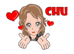 I LOVE American Motorcycle!! For Lady sticker #13859525